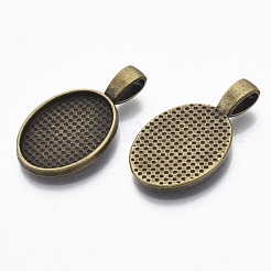 Aluminium-Anhänger Fassungen für Cabochons&nbsp;PALLOY-R120-05