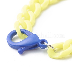 Bracelets gourmettes en acrylique opaque&nbsp;BJEW-JB06597