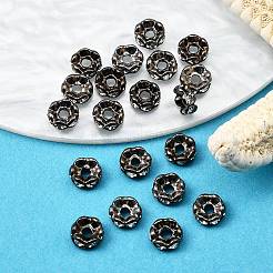 Messing Strass Zwischen perlen&nbsp;RB-A014-L6mm-01B
