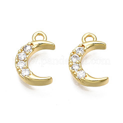 Breloques en laiton zircon cubique transparent&nbsp;ZIRC-T015-001G-NF