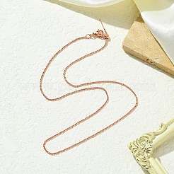 Collane scorrevoli regolabili con catena in ottone placcato a cremagliera da 1.5 mm per donne e uomini&nbsp;MAK-L044-35RG