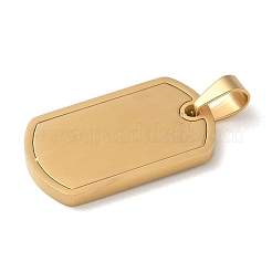 Colgantes de etiquetas en blanco con estampado de acero inoxidable 304 con recubrimiento al vacío de PVD&nbsp;STAS-G346-20G