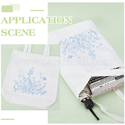 DIY-Kits zur Herstellung einer Schultertasche aus Canvas mit Blumenmuster für Damen&nbsp;DIY-WH0349-356A