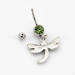 Gemischte 316l chirurgische Edelstahl baumelnde Bauchnabelringe&nbsp;AJEW-P003-M