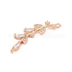 Verbindungsanhänger mit durchsichtigem Zirkonia-Pavé aus Messing&nbsp;ZIRC-K088-04KCG