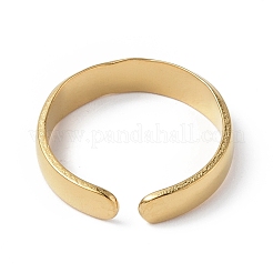 Anello polsino aperto a forma di mezzaluna in acciaio inossidabile 304 placcato ionico (ip) per donna&nbsp;RJEW-C046-01G
