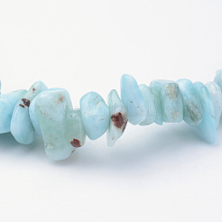 Natürliche Larimar Perlen Stretch Armbänder&nbsp;X-BJEW-JB02680-01