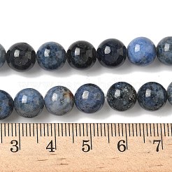 Natürliche Qualität aa Dumortierit Quarz runde Perlenstränge&nbsp;X-G-P075-43-8mm