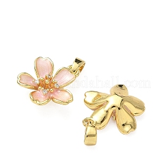 Pendentifs avec zircon cubiques à micro-pavés en laiton&nbsp;KK-I371-35G-02
