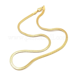 Laiton serpent plat colliers de chaîne&nbsp;NJEW-A042-02G-01