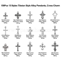150 pz 15 stili pendenti in lega di stile tibetano&nbsp;TIBEP-CJ0002-22