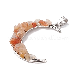10 Stück 10 Stile natürliche gemischte Edelstein-Chip-Anhänger&nbsp;PALLOY-JF02834
