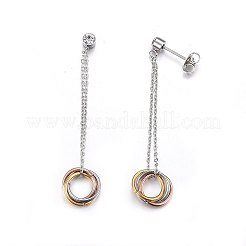 Orecchini pendenti in acciaio inossidabile 304&nbsp;EJEW-H367-15P