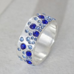Legierung Strass Fingerringe&nbsp;FS-WG159B5-03