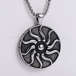 Vintage Punk Hip-Hop 304 Edelstahl Sonnengott Anhänger Halsketten für Männer&nbsp;DQ1886