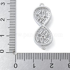 Connecteurs infinis en laiton plaqué or et zircone cubique transparente&nbsp;KK-A234-036P-02