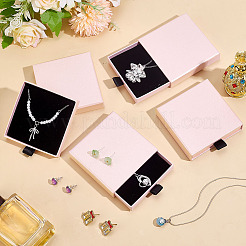 Schubladenboxen für Schmucksets aus Pappe&nbsp;LS-CON-WH0099-76D