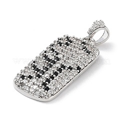 Porte micro ouvrent pendentifs zircone cubique en laiton de placage&nbsp;KK-P247-06P
