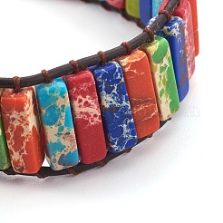 Armbänder aus synthetischem Regalit/kaiserlichem Jaspis/Meeressediment-Jaspis (gefärbt).&nbsp;BJEW-JB04037