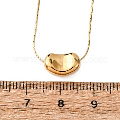 Halsketten mit Bohnenanhänger aus 304 Edelstahl für Damen&nbsp;NJEW-K255-40G