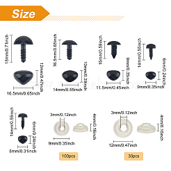 Nez de poupée en résine avec rondelles&nbsp;DIY-WH0209-06A