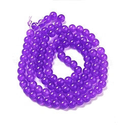 Perles rondes en verre imitation jade&nbsp;X-DGLA-Q021-8mm-27