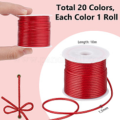 20 Rolle 20 Farben gewachste Polyesterschnüre&nbsp;YC-PH0002-45