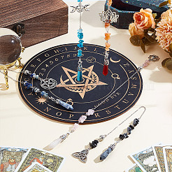 5 pendentif décoratif en alliage et pierres précieuses naturelles et synthétiques&nbsp;PALLOY-GA00035