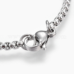 Pulseras de cadena de caja de acero inoxidable 304 resistentes al deslustre&nbsp;BJEW-P239-01B