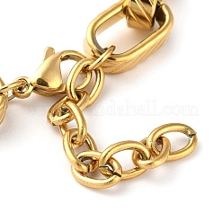 304 Edelstahl-Kettenarmband&nbsp;STAS-Z055-06G