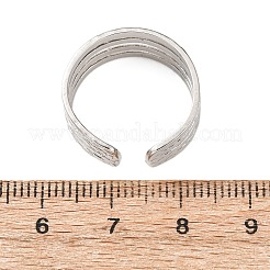 Mehrlagige offene Manschettenringe aus Edelstahl 304&nbsp;RJEW-P191-09P