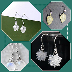 Crochets d'oreilles en 925 argent sterling&nbsp;STER-PH0002-50