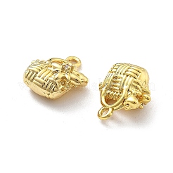 Pendentifs avec zircon cubiques à micro-pavés en laiton&nbsp;KK-U049-04G-01