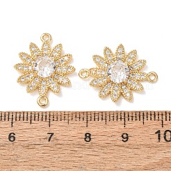 Verbindungsanhänger mit Mikropavé aus Messing mit durchsichtigen Zirkonia-Steinen&nbsp;CU-CBA4579-05G-D