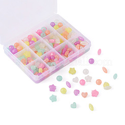 200pcs 4 leuchtende Acrylperlen im Stil&nbsp;TACR-FS0001-02