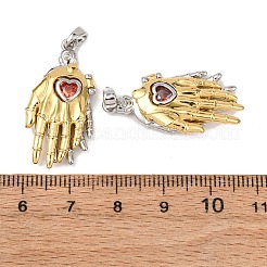 Anhänger aus Zirkonia aus Messing&nbsp;LS-KK-G543-02G-01