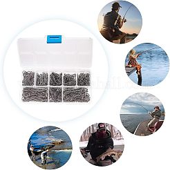 400 pz 8 connettori da pesca in acciaio inossidabile 201 stile cambio rapido blocco di sicurezza&nbsp;FIND-FH0001-86
