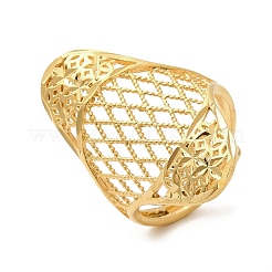 Anillos ajustables de latón dorado claro para mujer&nbsp;RJEW-A022-01B