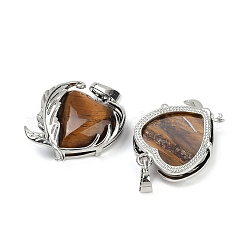 Pendentifs en œil de tigre naturel&nbsp;G-Q025-01P-08