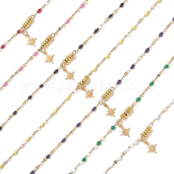 7 bracciale con ciondolo a forma di stella in acciaio inossidabile 304&nbsp;BJEW-JB13545