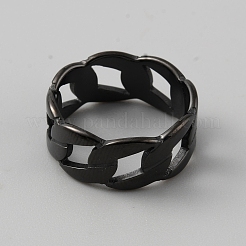 201 Edelstahlketten Hohlfingerring für Männer&nbsp;RJEW-WH0011-15B
