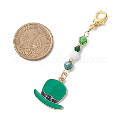 8 pz 8 stili tema giorno di san patrizio lega smalto ciondolo decorazione&nbsp;HJEW-JM02386