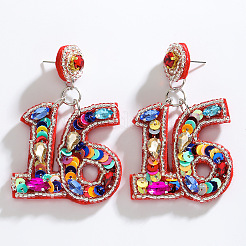 Pendientes colgantes con cuentas de resina&nbsp;FS-WGBD068-02