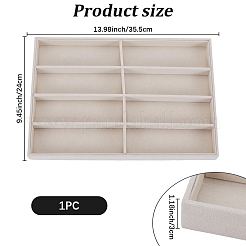 8 rechteckige MDF-Platte mit Samtbezug&nbsp;ODIS-SP0002-21A