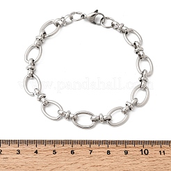 201 Edelstahl-Armbänder mit ovalen Gliederketten für Herren&nbsp;STAS-T077-05P