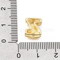 Barre distanziatrici iniziali in ottone con micro pavé di zirconi cubici trasparenti&nbsp;KK-E802-34G-Z