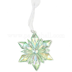 Décoration de pendentif en plastique transparent de noël&nbsp;LS-HJEW-G022-01B