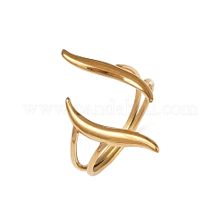 Offene Manschettenringe aus Edelstahl 304 für Damen&nbsp;RJEW-H255-01G-04