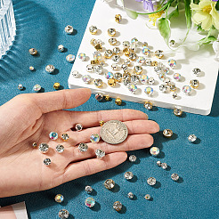 300 pièce de perles strass plates rondes à coudre&nbsp;STAS-TA0006-18