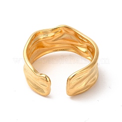 Anello polsino aperto twist in acciaio inossidabile 304 placcato ionico (ip) per donna&nbsp;RJEW-E063-24G